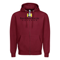 Burgundy randolph–macon college Zipper Hoodie - linhVisuals