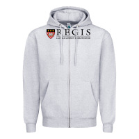 Heather Grey regis college Zipper Hoodie - linhVisuals