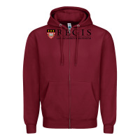 Burgundy regis college Zipper Hoodie - linhVisuals