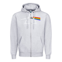 Heather Grey the dark side Zipper Hoodie - linhVisuals
