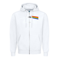 White the dark side Zipper Hoodie - linhVisuals