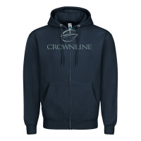 Navy Crownline Boats Zipper Hoodie - linhVisuals