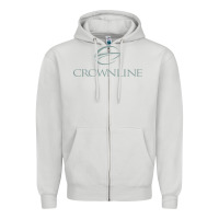Dove Grey Crownline Boats Zipper Hoodie - linhVisuals