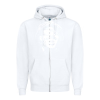 White stevie wonder Zipper Hoodie - linhVisuals