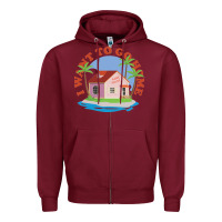 Burgundy i want to go home Zipper Hoodie - linhVisuals