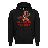 Black kick life in the nuts   squirrel girl Zipper Hoodie - linhVisuals