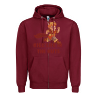 Burgundy kick life in the nuts   squirrel girl Zipper Hoodie - linhVisuals