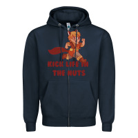Navy kick life in the nuts   squirrel girl Zipper Hoodie - linhVisuals