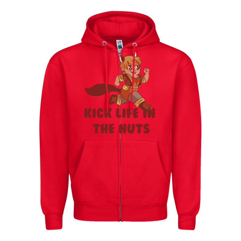 Kick Life In The Nuts   Squirrel Girl Zipper Hoodie by linhVisuals | Teevron