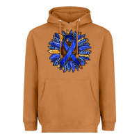 Meerkat Colon Cancer Awareness sunflower Heavyweight Hoodie - RanaPortraitStore