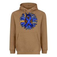 Toasted Coconut Colon Cancer Awareness sunflower Heavyweight Hoodie - RanaPortraitStore