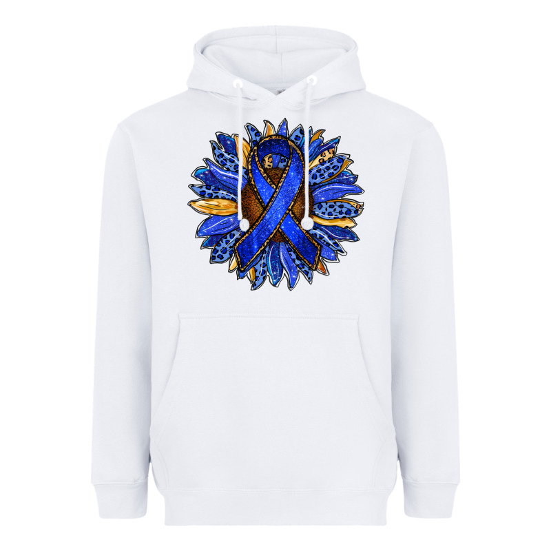 Colon Cancer Awareness Sunflower Heavyweight Hoodie by RanaPortraitStore | Teevron
