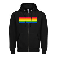 Black polaroid color spectrum horizontal Zipper Hoodie - linhVisuals
