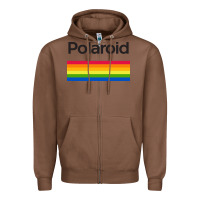 Chestnut polaroid color spectrum horizontal Zipper Hoodie - linhVisuals