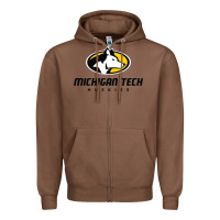 Chestnut michigan tech huskies Zipper Hoodie - linhVisuals