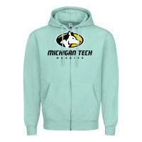 Seafoam michigan tech huskies Zipper Hoodie - linhVisuals