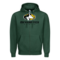 Sports Green michigan tech huskies Zipper Hoodie - linhVisuals