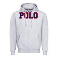 Heather Grey polo Zipper Hoodie - linhVisuals
