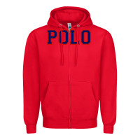 Red polo Zipper Hoodie - linhVisuals