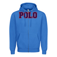 True Royal polo Zipper Hoodie - linhVisuals