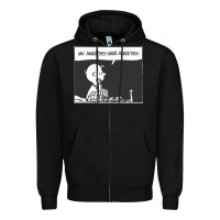 Black my anxieties have anxieties   peanuts Zipper Hoodie - linhVisuals