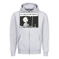 Heather Grey my anxieties have anxieties   peanuts Zipper Hoodie - linhVisuals