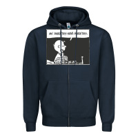 Navy my anxieties have anxieties   peanuts Zipper Hoodie - linhVisuals