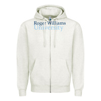 Oatmeal Heather roger williams university Zipper Hoodie - linhVisuals