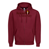 Burgundy rowan university Zipper Hoodie - linhVisuals