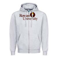 Heather Grey rowan university Zipper Hoodie - linhVisuals
