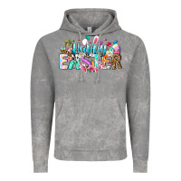 Cloud Rock Happy Easter Bunny Vintage Hoodie - CowhideDigitalArt