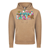 Vintage Coffee Happy Easter Bunny Vintage Hoodie - CowhideDigitalArt