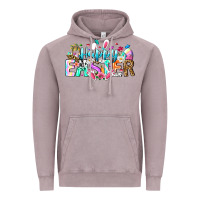 Vintage Zinc Happy Easter Bunny Vintage Hoodie - CowhideDigitalArt