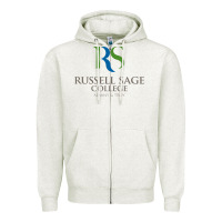 Oatmeal Heather russell sage college Zipper Hoodie - linhVisuals