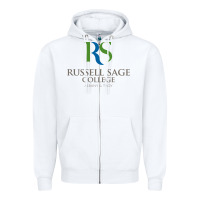 White russell sage college Zipper Hoodie - linhVisuals