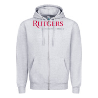 Heather Grey rutgers university–camden Zipper Hoodie - linhVisuals
