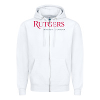 White rutgers university–camden Zipper Hoodie - linhVisuals