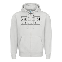 Dove Grey salem college Zipper Hoodie - linhVisuals