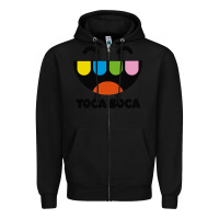 Black toca Zipper Hoodie - linhVisuals