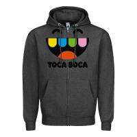 Charcoal Heather toca Zipper Hoodie - linhVisuals