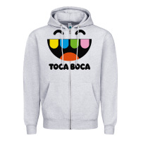 Heather Grey toca Zipper Hoodie - linhVisuals