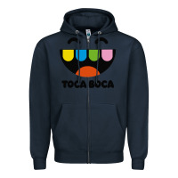 Navy toca Zipper Hoodie - linhVisuals