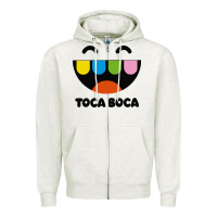 Oatmeal Heather toca Zipper Hoodie - linhVisuals