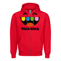 Red toca Zipper Hoodie - linhVisuals