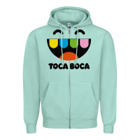 Seafoam toca Zipper Hoodie - linhVisuals