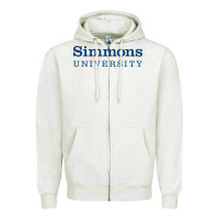 Oatmeal Heather simmons university Zipper Hoodie - linhVisuals