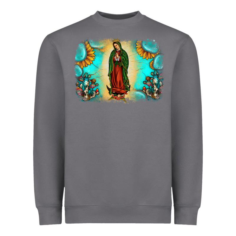 Gemstone Our Lady Of Guadalupe Heavyweight Sweatshirt by JahusDesignShop | Teevron