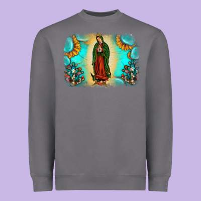 Gemstone Our Lady Of Guadalupe Heavyweight Sweatshirt Designed By Jahusdesignshop