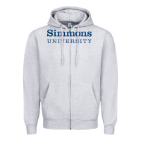 Heather Grey simmons university Zipper Hoodie - linhVisuals