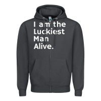 Smoke luckiest man alive Zipper Hoodie - linhVisuals